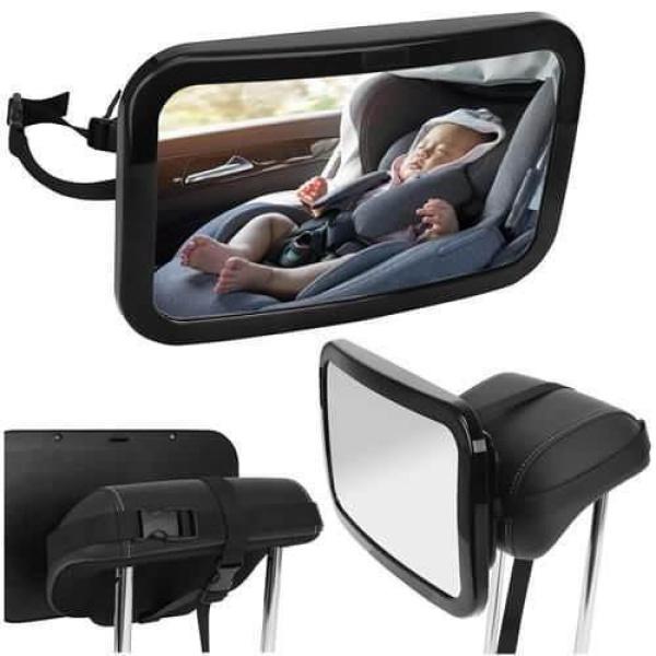 Καθρέφτης Αυτοκινήτου για Έλεγχο του Μωρού, 30x20 cm Μαύρο Χρώμα 00008928
