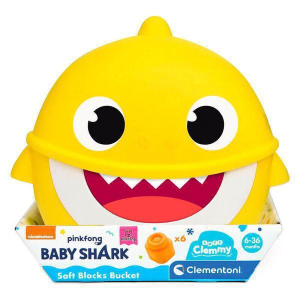 Clementoni Clemmy Μαλακά Τουβλάκια Baby Shark 6 τμχ. Από 6+ μηνών