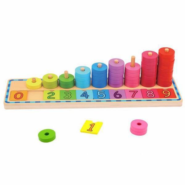 WOOPIE GREEN Puzzle Εκμάθηση μέτρησης και χρώματος Montessori 56 τεμαχίων