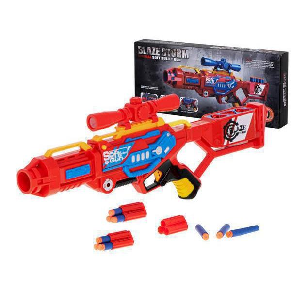 Παιδικό παιχνίδι όπλο με βέλη αφρού BLAZE STORM MACHINE με 20 κόκκινα βέλη αφρού 62 x 23 x 6cm