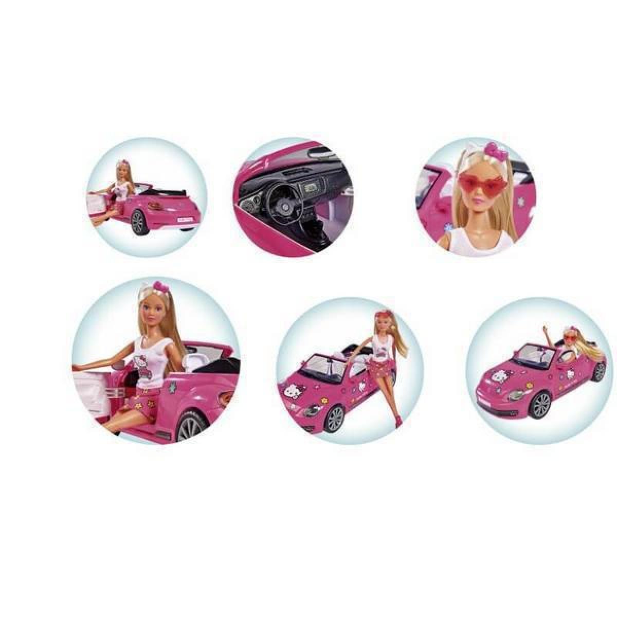 Κούκλα Steffi Hello Kitty Με Αυτοκίνητο VW Beetle Cabrio Simba Toys Από 3 Ετών