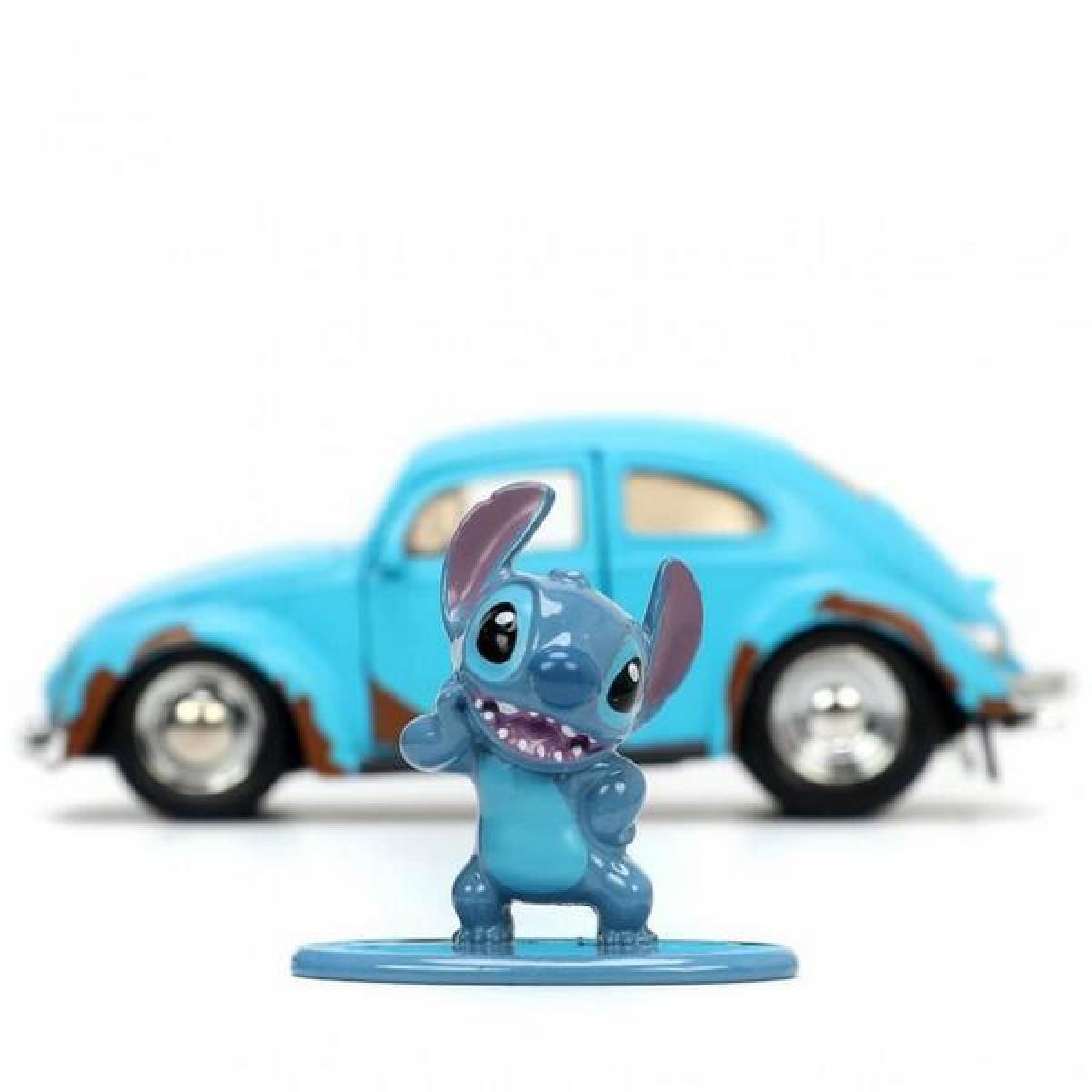 JADA Disney Volkswagen Beetle Stitch & Lilo Action Figure Car 1:32 14cm Από 8 Ετών