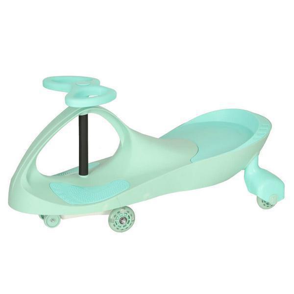 Παιδικό Ποδοκίνητο Αυτοκινητάκι Με Φωτειζόμενες Ρόδες Wiggle Car Swing Sinner Spinner Ελικόπτερο Mint / Πράσινο Μέντας