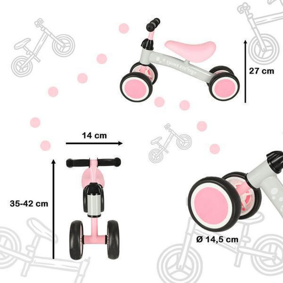 Τετράτροχο Mini Ποδήλατο Trike Fix Tiny Cross Country 2+ ετών Ως 30 Κιλά Ροζ