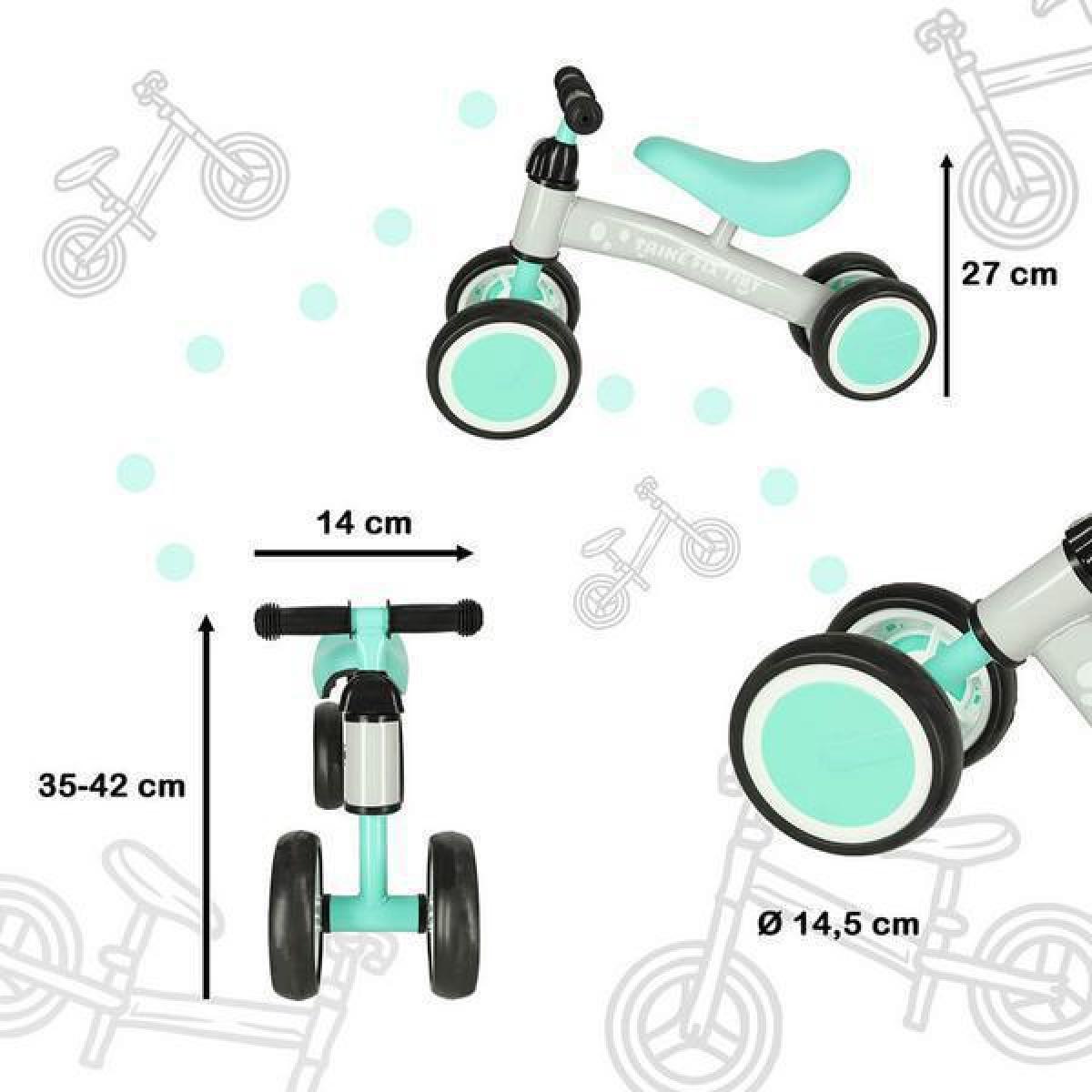 Τετράτροχο Mini Ποδήλατο Trike Fix Tiny Cross Country 2+ ετών Ως 30 Κιλά Mint Πράσινο Μέντας