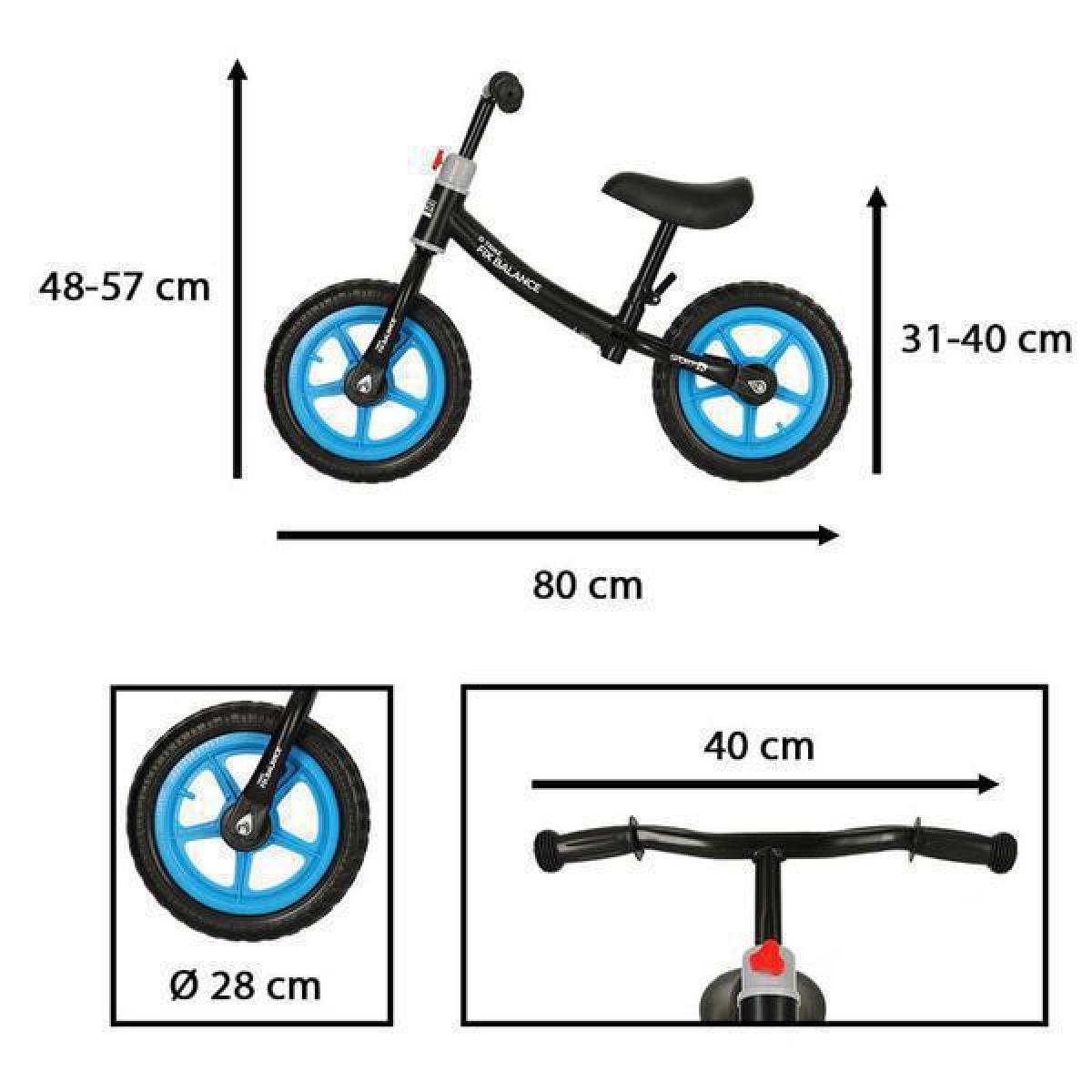 Ποδήλατο Ισορροπίας Cross-Country "Trike Fix Balance" Μαύρο-Μπλε Ως 35 Κιλά