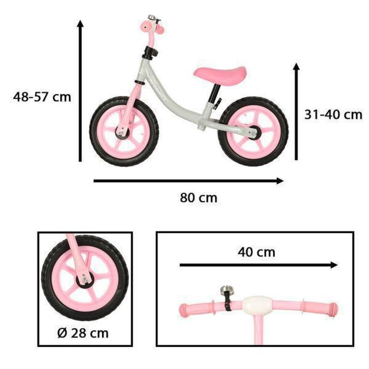 Ποδήλατο Ισορροπίας Cross-Country "Trike Fix Balance" Λευκό-Ροζ Ως 35 Κιλά