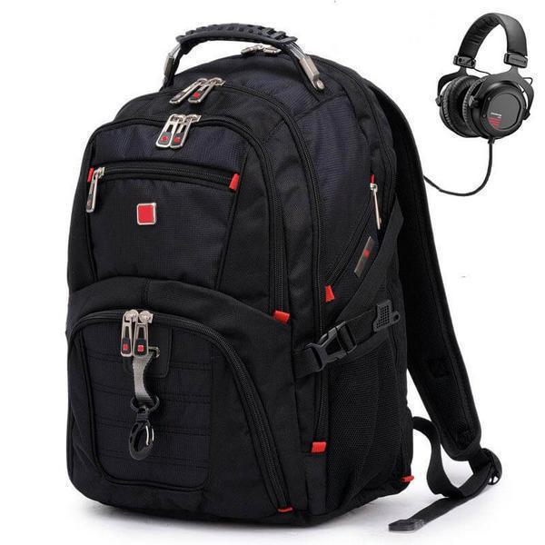 Τσάντα Πλάτης Για Laptop Σε Μαύρο Χρώμα 45 x 35 x 20 cm  Με Έξοδο Για Ακουστικά Και Έξοδο Για Usb L-45
