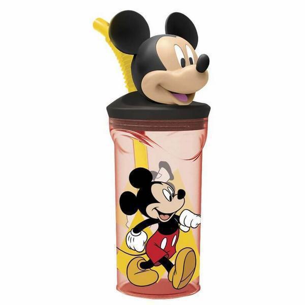 Ποτήρι Πλαστικό Με Καλαμάκι Mickey 360ml. 90 Χρόνια Disney