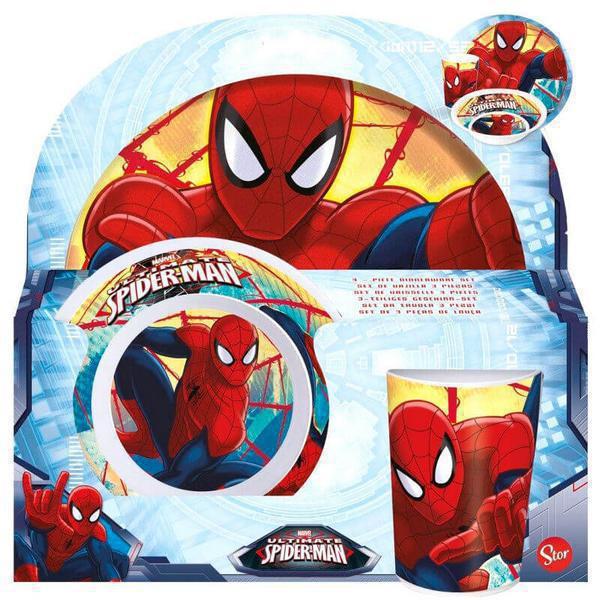 Σετ Φαγητού Marvel Spiderman Μελαμίνης σετ 3 Τεμαχίων