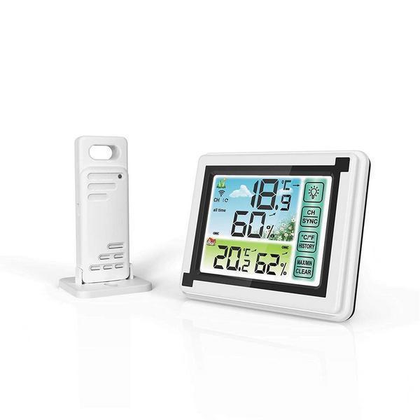 Εσωτερικό εξωτερικό θερμόμετρο -  Ασύρματο θερμόμετρο εσωτερικού και εξωτερικού χώρου και υγρόμετρο, ψηφιακό θερμόμετρο και υγρό