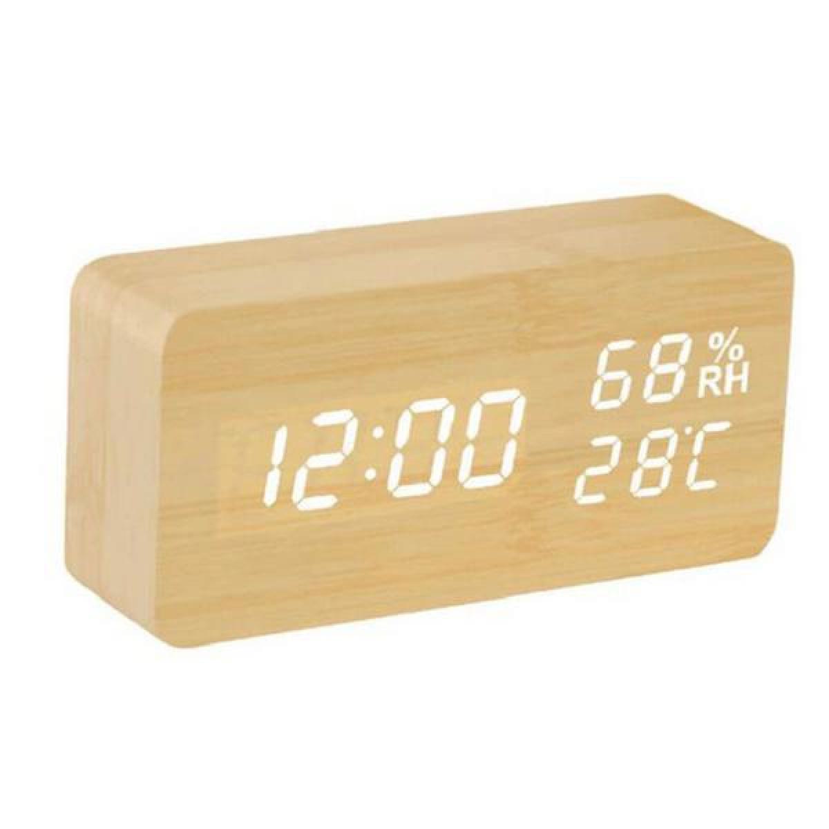 Ξύλινο Ψηφιακό Ρολόι Με Ξυπνητήρι AD3060