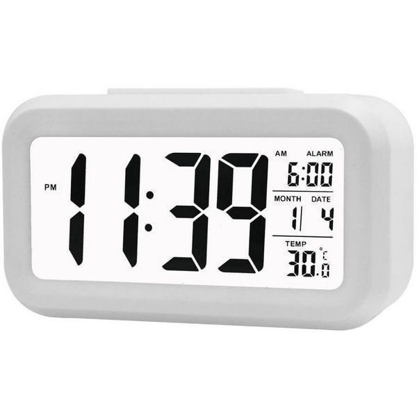 Ψηφιακό Ρολόι Με Ξυπνητήρι & Θερμόμετρο 13,5 x 7,5 x 4,5 cm Λευκό AC095W