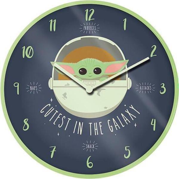 Ρολόι Τοίχου Star Wars The Mandalorian – Cutest In The Galaxy Clock 25cm