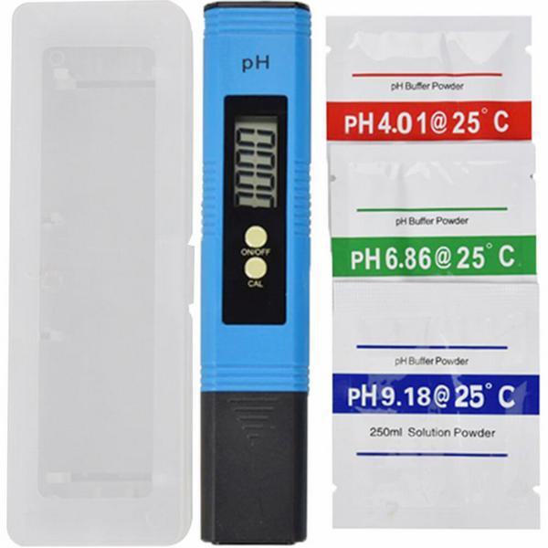 PH Tester Ψηφιακό Όργανο Μέτρησης PH Νερού & Υγρών & Θερμόμετρο ATC 0,0 - 14,0 pH PH-02 Μπλε