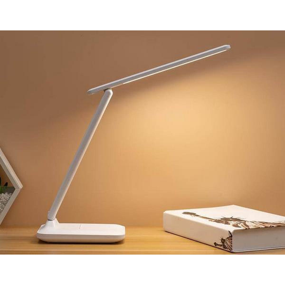 Φωτιστικό Γραφείου LED Θερμό / Ψυχρό / Dimmable Αναδιπλούμενο Με Βάση Κινητού σε Λευκό Χρώμα 12cm x 17cm x 29cm x33cm