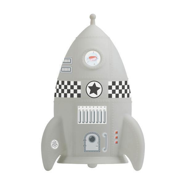 A Little Lovely Company Led Παιδικό Διακοσμητικό Φωτιστικό Rocket με Εναλλαγές Χρωματισμών Λευκό 13x13x20εκ.