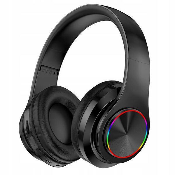 Ασύρματα Φωτιζόμενα RGB Ακουστικά P57 Μαύρα Bluetooth: 5.0