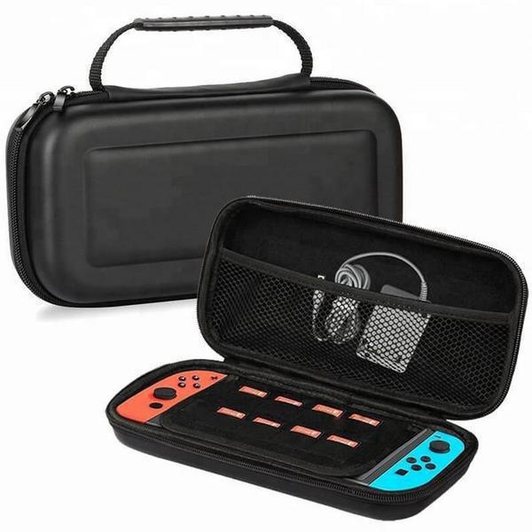 Nintendo Switch Bag & Screen Protector Tempered Glass / Travel Case Θήκη Μεταφοράς Μαύρη 26cm x 12.5cm x 5.5cm