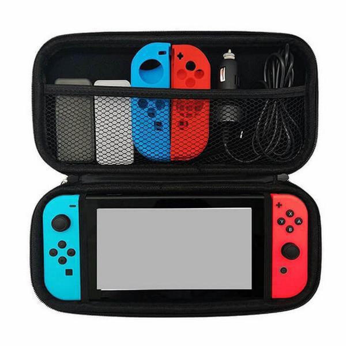 Nintendo Switch Bag & Screen Protector Tempered Glass / Travel Case Θήκη Μεταφοράς Μαύρη 26cm x 12.5cm x 5.5cm