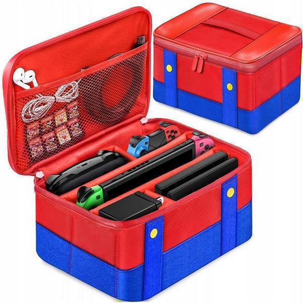 Τσάντα / Θήκη Μεταφοράς Nintendo Switch "Super Mario Style" 24 x 19 x 14 cm κόκκινο – μπλε GC-BAG