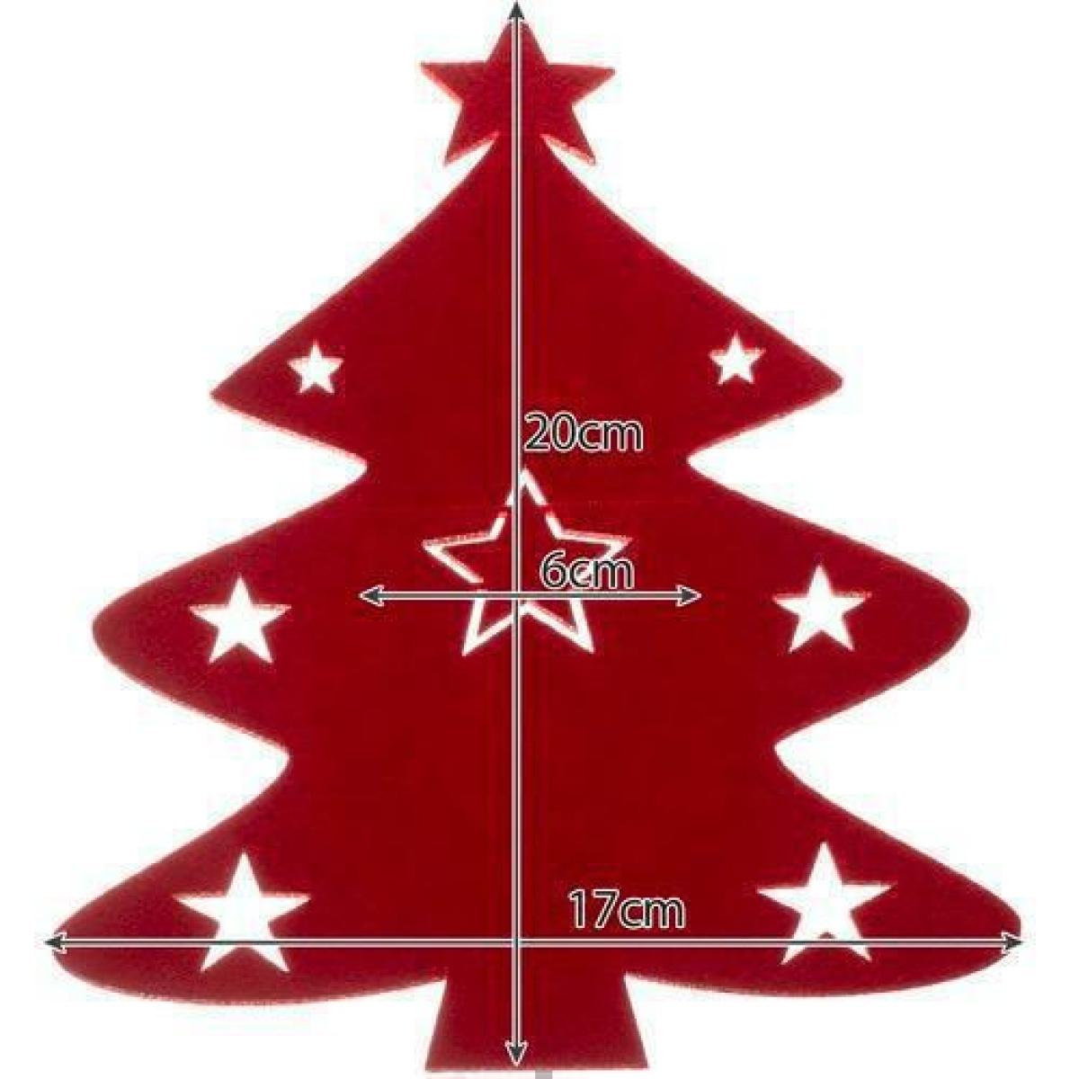 Christmas Tree Σετ Χριστουγεννιάτικες Θήκες για Μαχαιροπίρουνα Υφασμάτινες Κόκκινες Μ20xΠ17εκ. 12τμχ