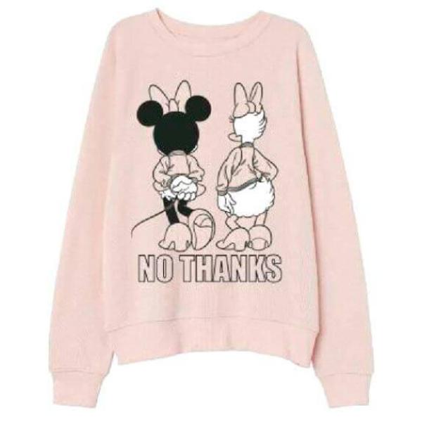 Φούτερ Disney Minnie & Daisy "No Thank's" Για Ενήλικες Ροζ XL