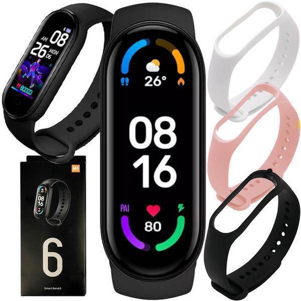 3 Χρώματα Smart Band M6 Smart Watch Ρολόι Χειρός Με 3 Λουράκια Άσπρο , Ροζ και Μαύρο Χρώμα
