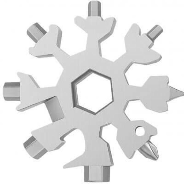 Πολυεργαλείο Μπρελόκ 18 σε 1 Χιονονιφάδα - Multitool Snowflake MT-SNWFLK