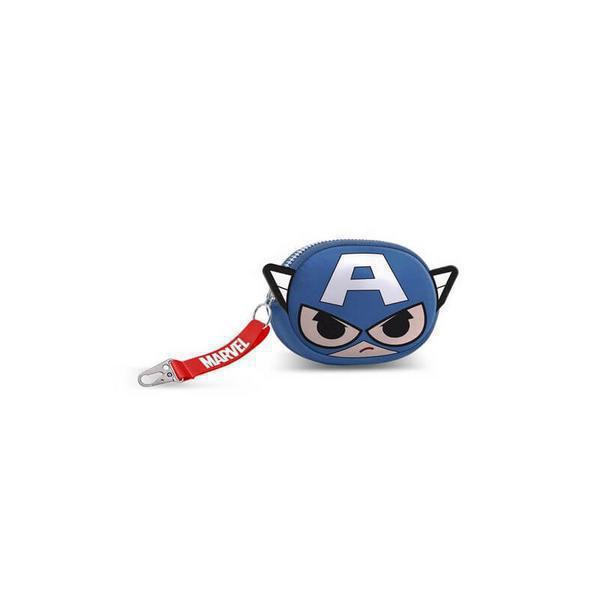 Πορτοφολάκι Captain America Με Φερμουάρ Chibi 02866 Μπλε Karactermania