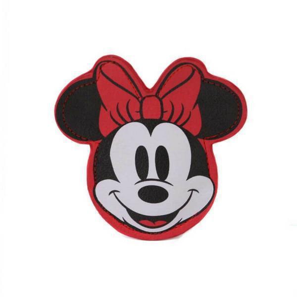 Πορτοφολάκι Disney Minnie Mouse Φατσούλα Με Φερμουάρ Μαύρο Κόκκινο Karactermania